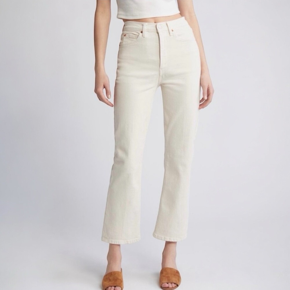 Re/done Originals 70s Crop Boot in Vintage White Size 23 New with Tags!